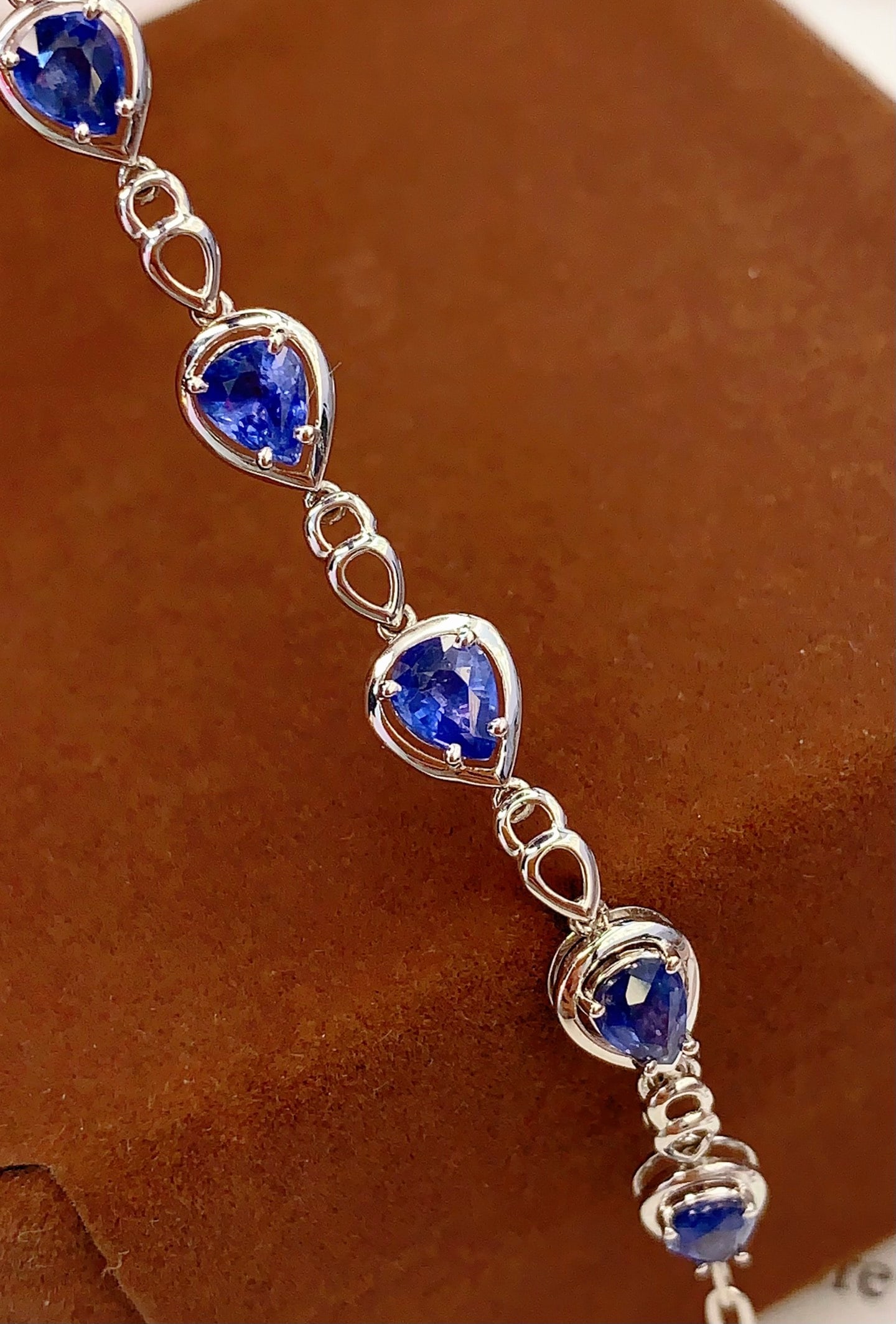 18K Gold Sapphire Bracelet, Total 2.80g, 2.5ct Sapphire - 3
