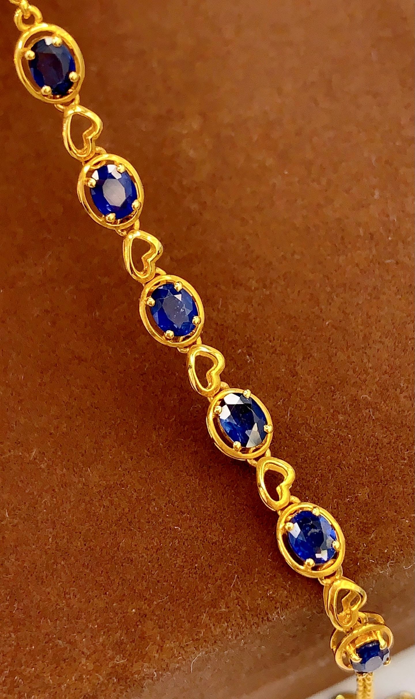 18K Gold Sapphire Bracelet, Total 2.41g, 2.5ct Sapphire - 3