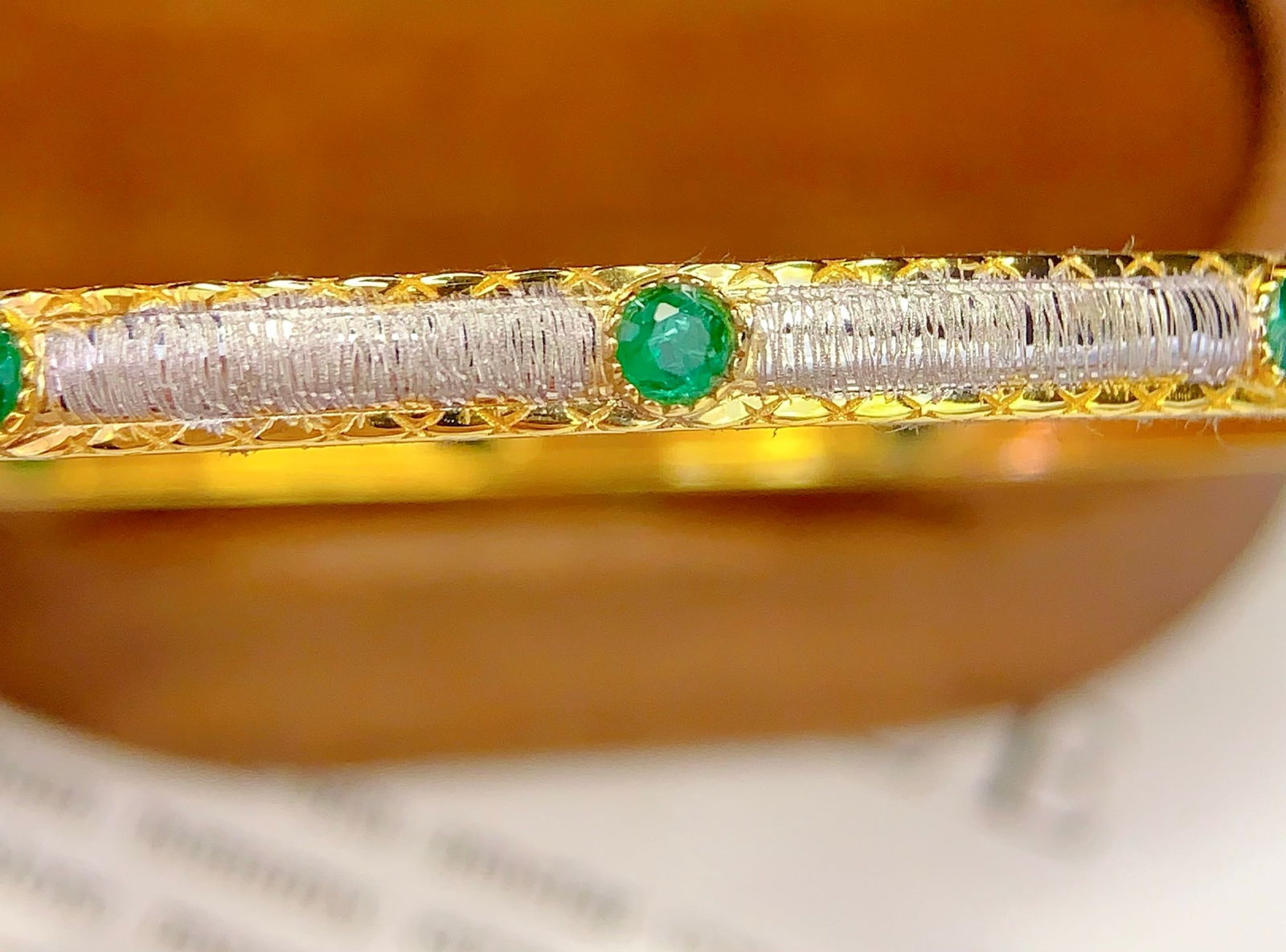 18K Gold Emerald Bracelet, Total 5.94g, 2ct Emerald - 4
