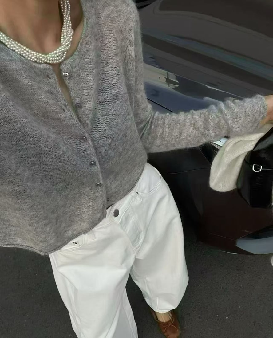 3-4mm Aurora Freshwater Pearl Baby Chain Necklace, Approx. 40cm - 2