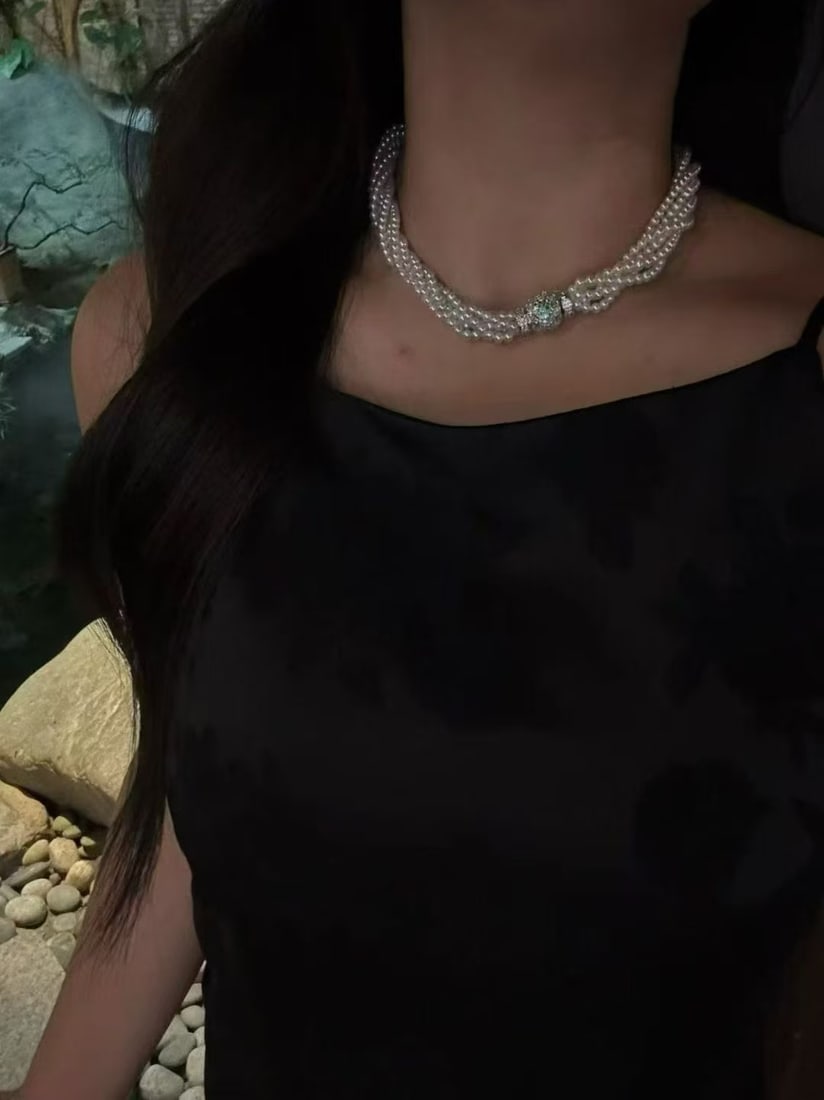 3-4mm Aurora Freshwater Pearl Baby Chain Necklace, Approx. 40cm - 4