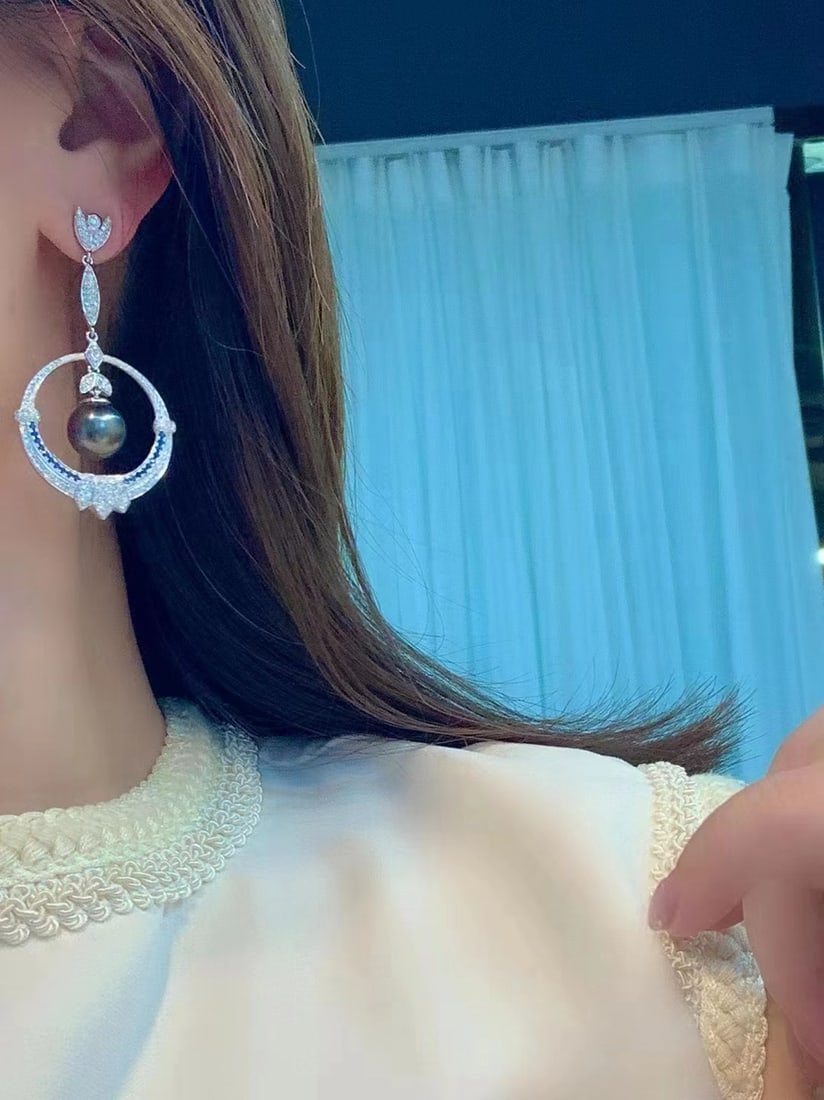 Cat Paw Pendant with 5-9mm Multicolor South Sea Akoya Pearls, S925 Silver - 5