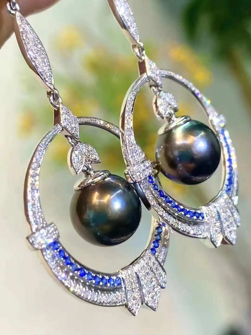 Cat Paw Pendant with 5-9mm Multicolor South Sea Akoya Pearls, S925 Silver - 6