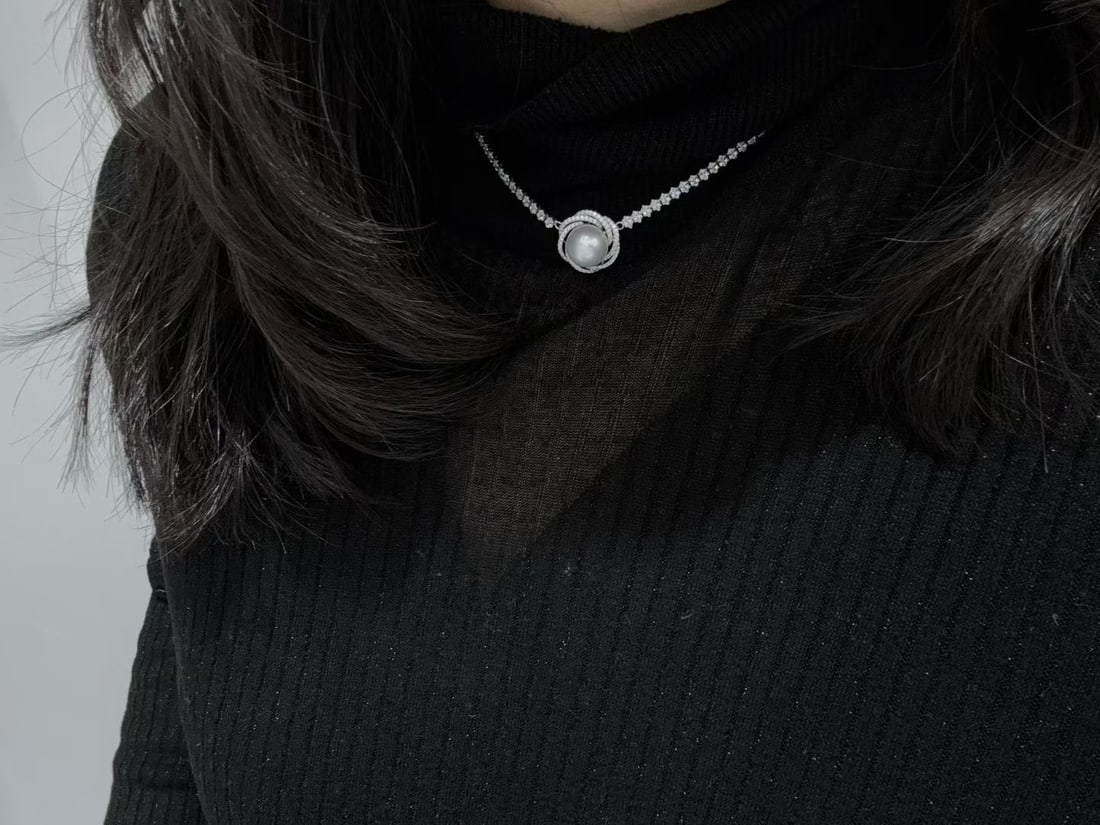 11-12mm Edison Pearl Necklace and Bracelet Set, Sterling Silver - 6