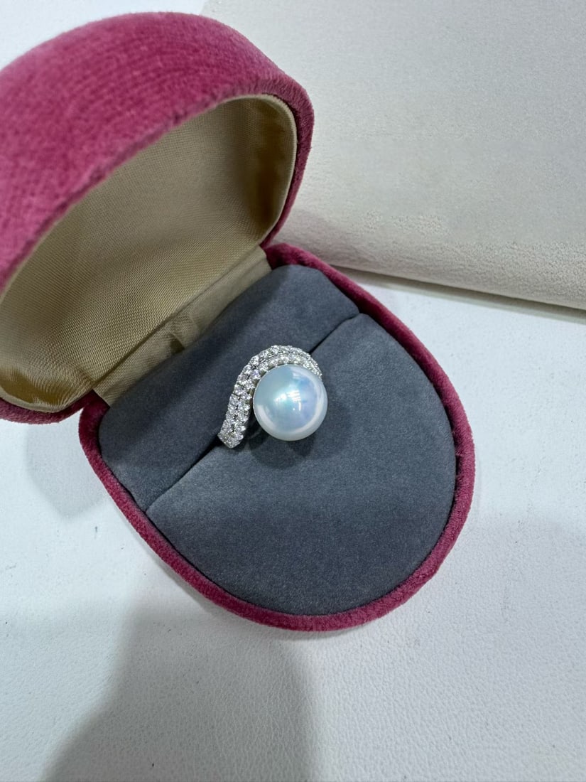 Aurora Freshwater Pearl Ring, 10-11mm, Sterling Silver - 2