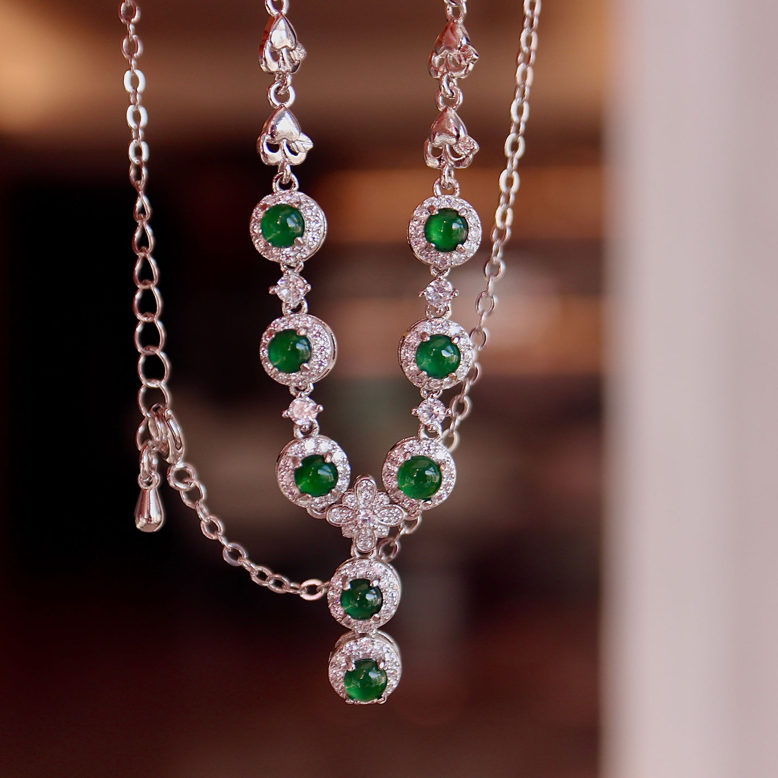 Natural Wild Agarwood Multi-Strand Bracelet with Red Agate Top Beads and Carved "Wu Shi" Pendant, - 7