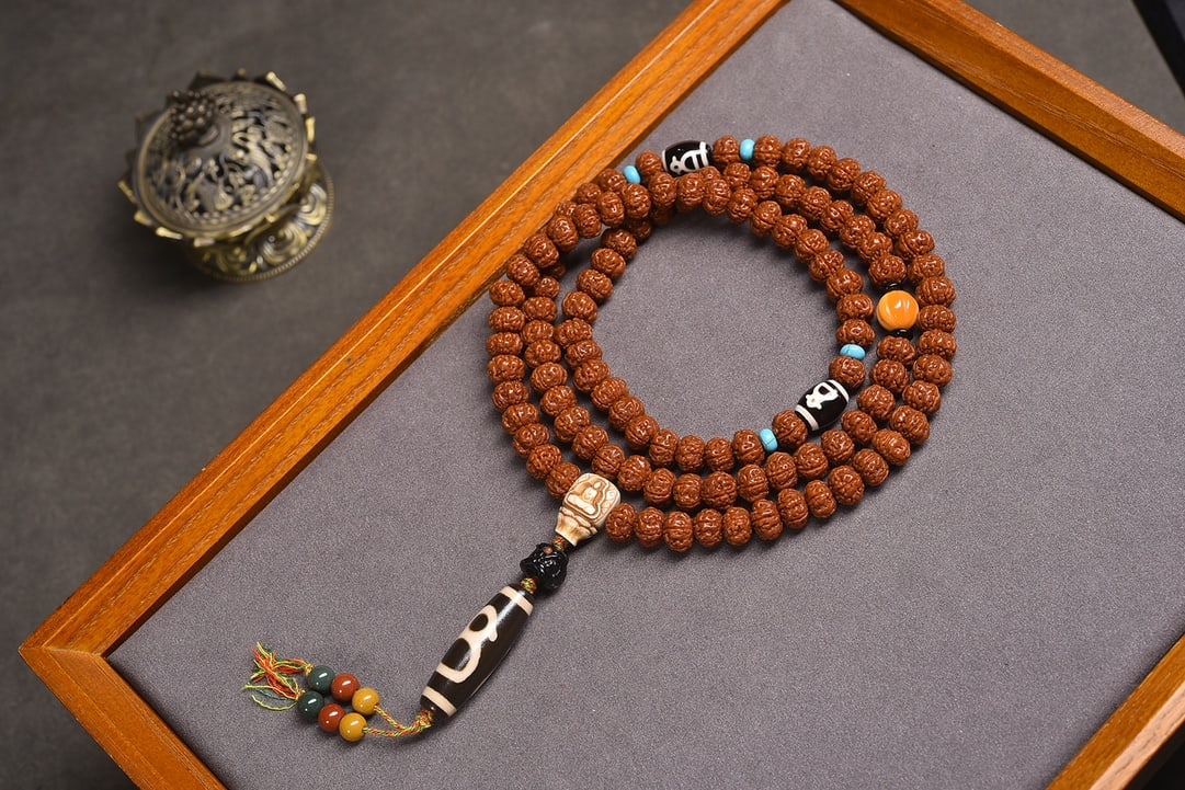 108-Bead Multi-Strand Vajra Bodhi Bracelet/Necklace, 9+mm Beads, Approx. 66.66g (1 of 7)