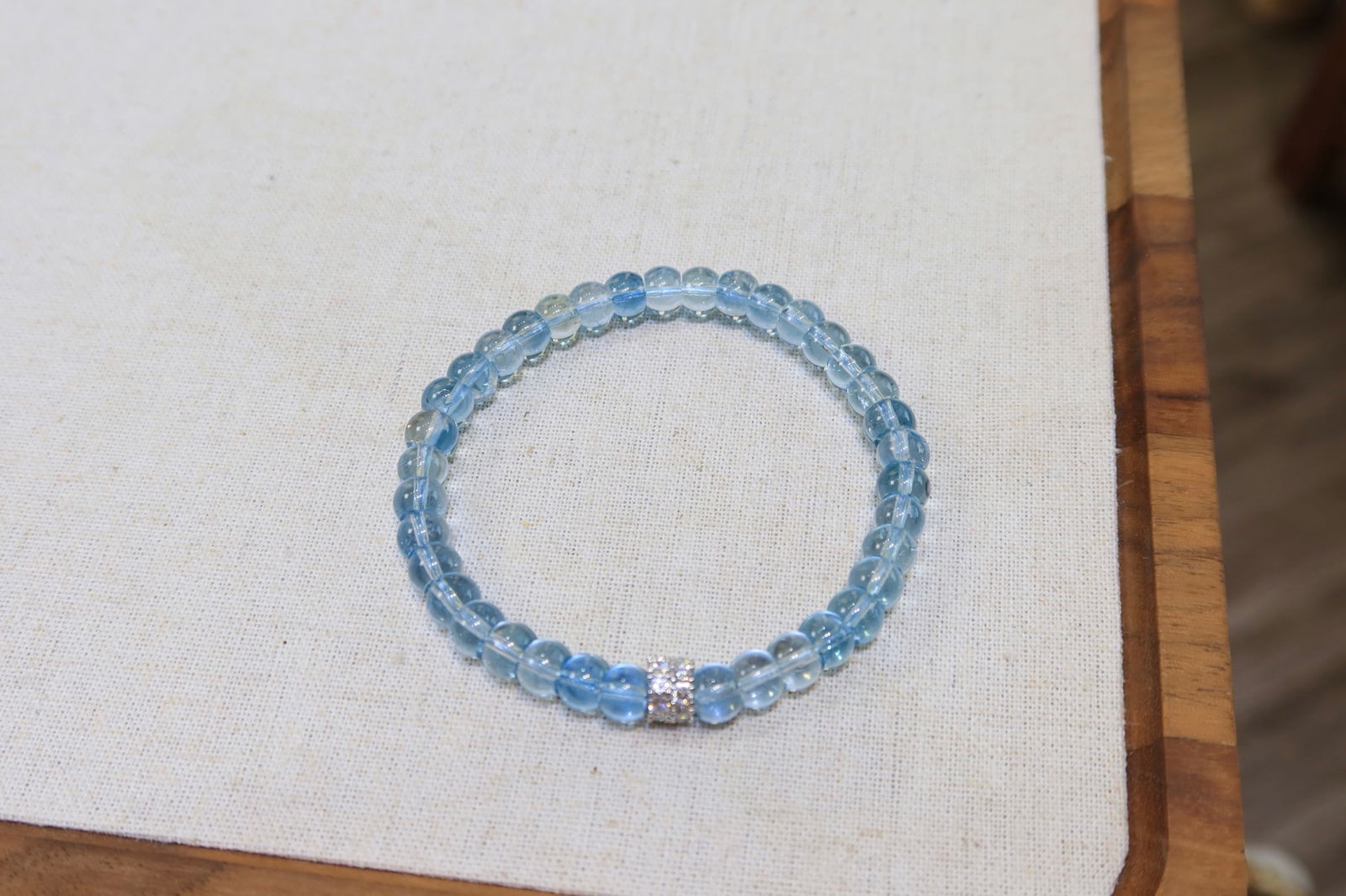 Natural Topaz 6.8mm Bracelet - Elegant and Eye-Catching, Wellness and Beauty Stone - 3