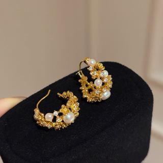 Osmanthus-Inspired Freshwater Pearl Clip-On Earrings - 6