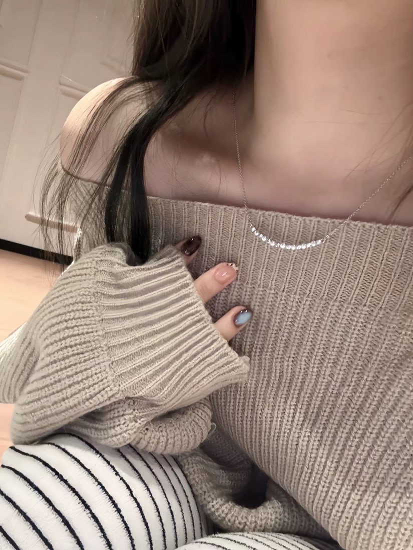 14K Gold-Plated Seven-Pearl Necklace with Cubic Zirconia Accents - 2