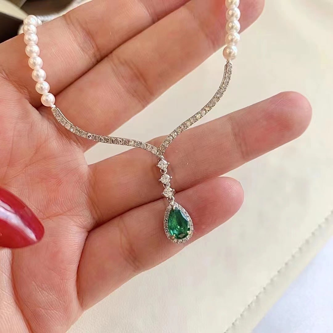 S925 Sterling Silver Baby Pearl Necklace, 5mm Near-Round Pearls - 4