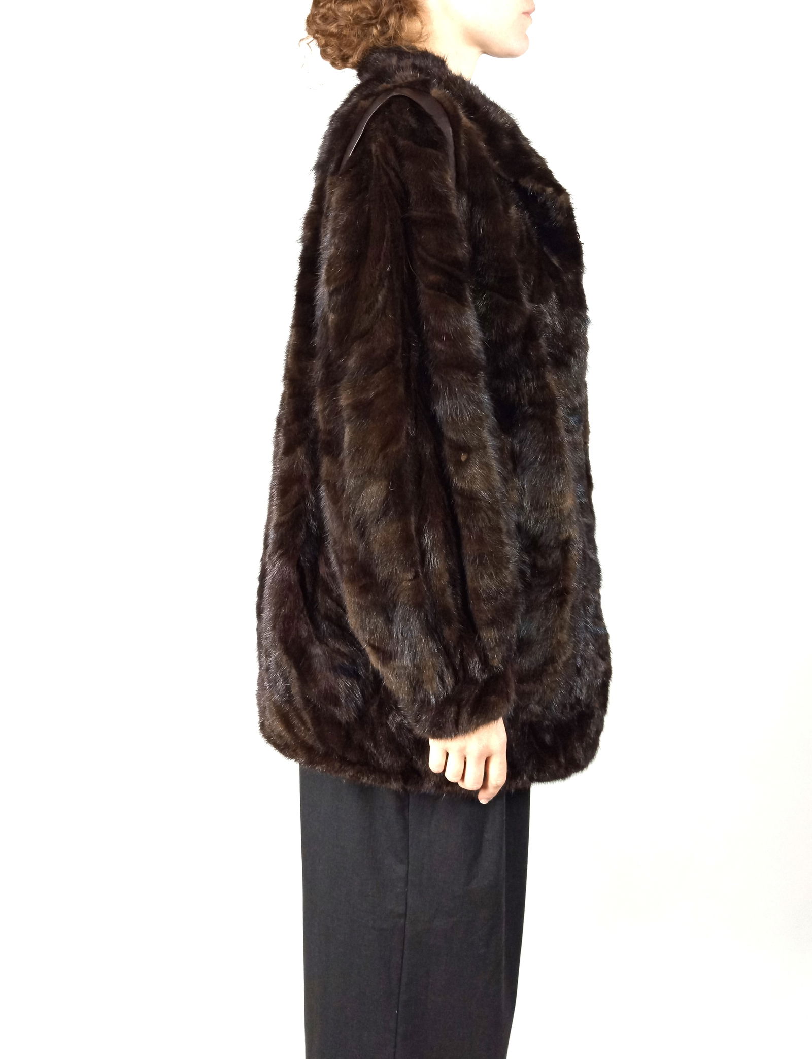 BROWN MINK JACKET EU: XL - US:20 - 9