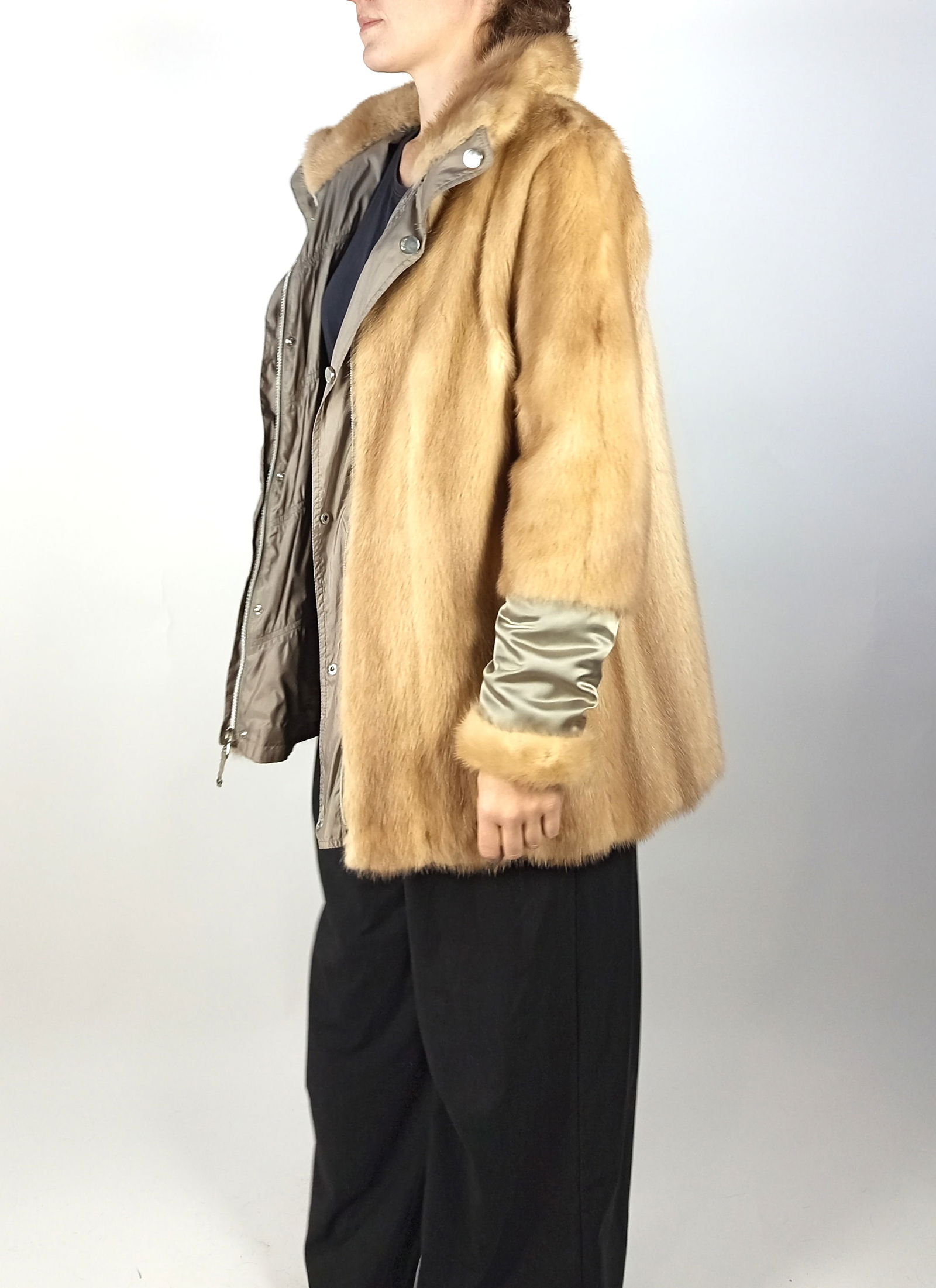 REVERSIBLE CREAM MINK FUR JACKET EU: L - US:18 - 4