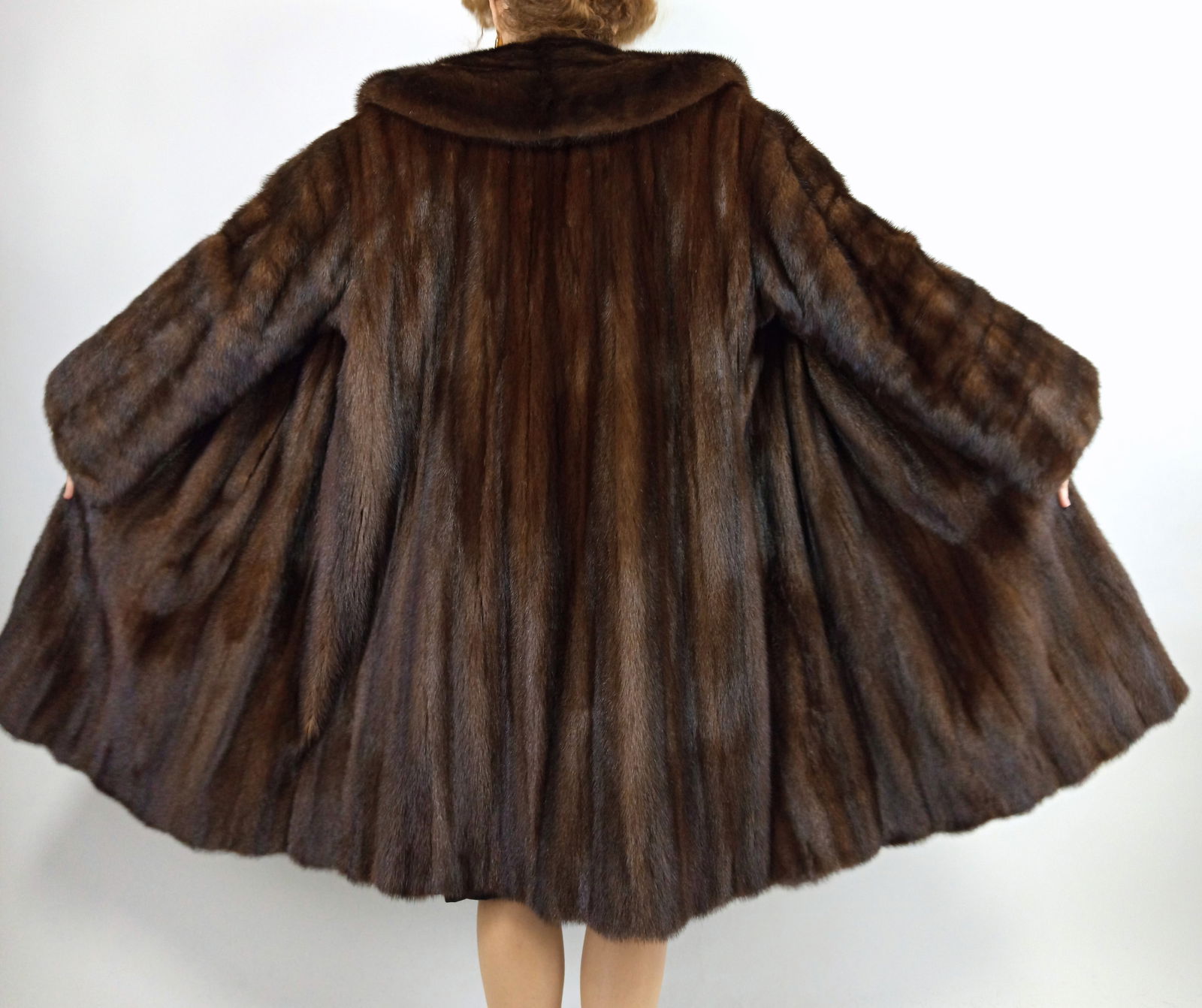 BROWN MINK FUR COAT EU: 3XL ; US: 24 (1 of 10)