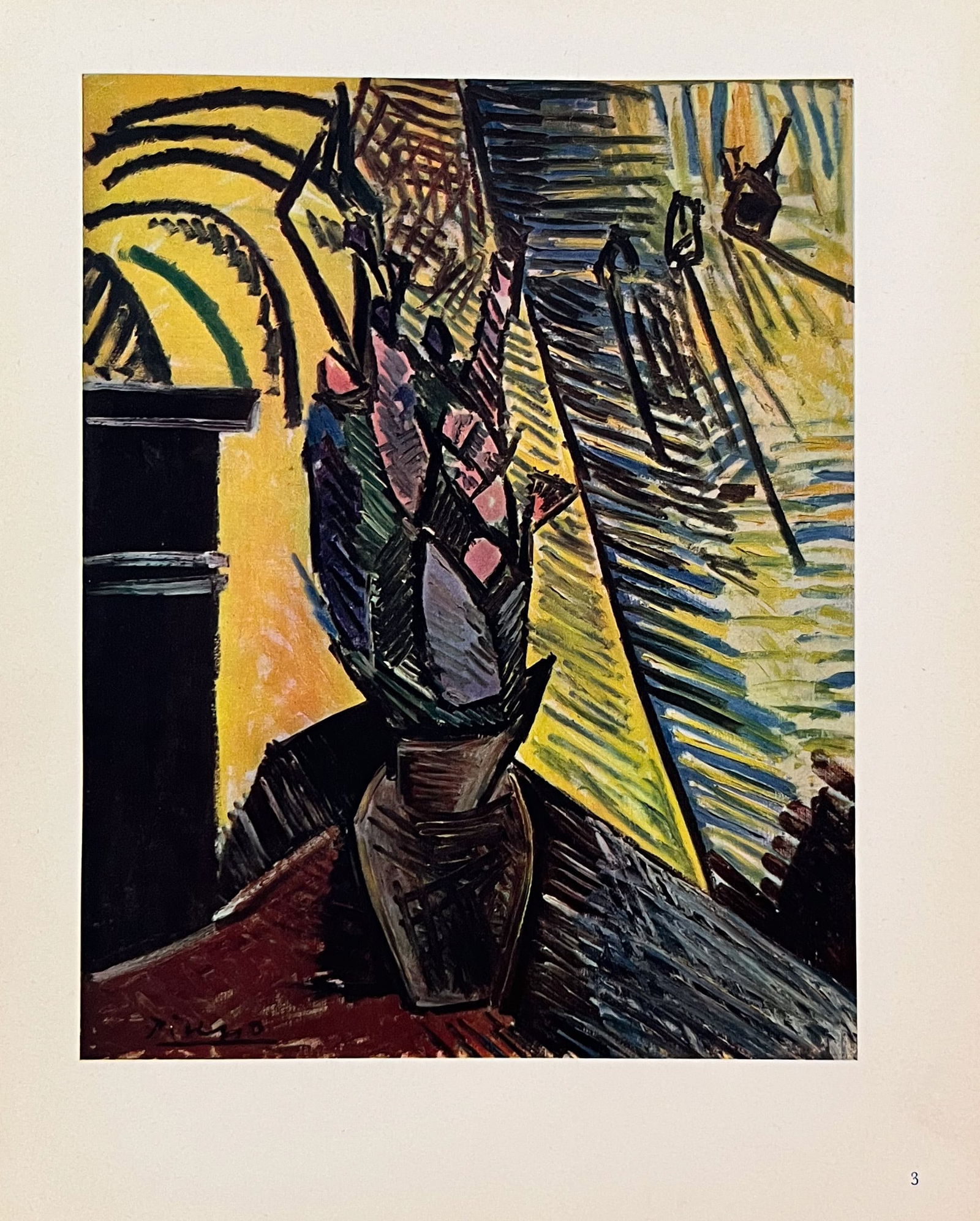 Picasso Heliogravure 3 Vase de fleurs 1946: Title: Picasso Heliogravure 3 Vase de fleurs 1946 Artist: Picasso, Variety of Picasso Description: Artist: Pablo Picasso Title: Vase de fleurs Medium: Heliogravure 3 Marks: Not signed, not numbered Pa