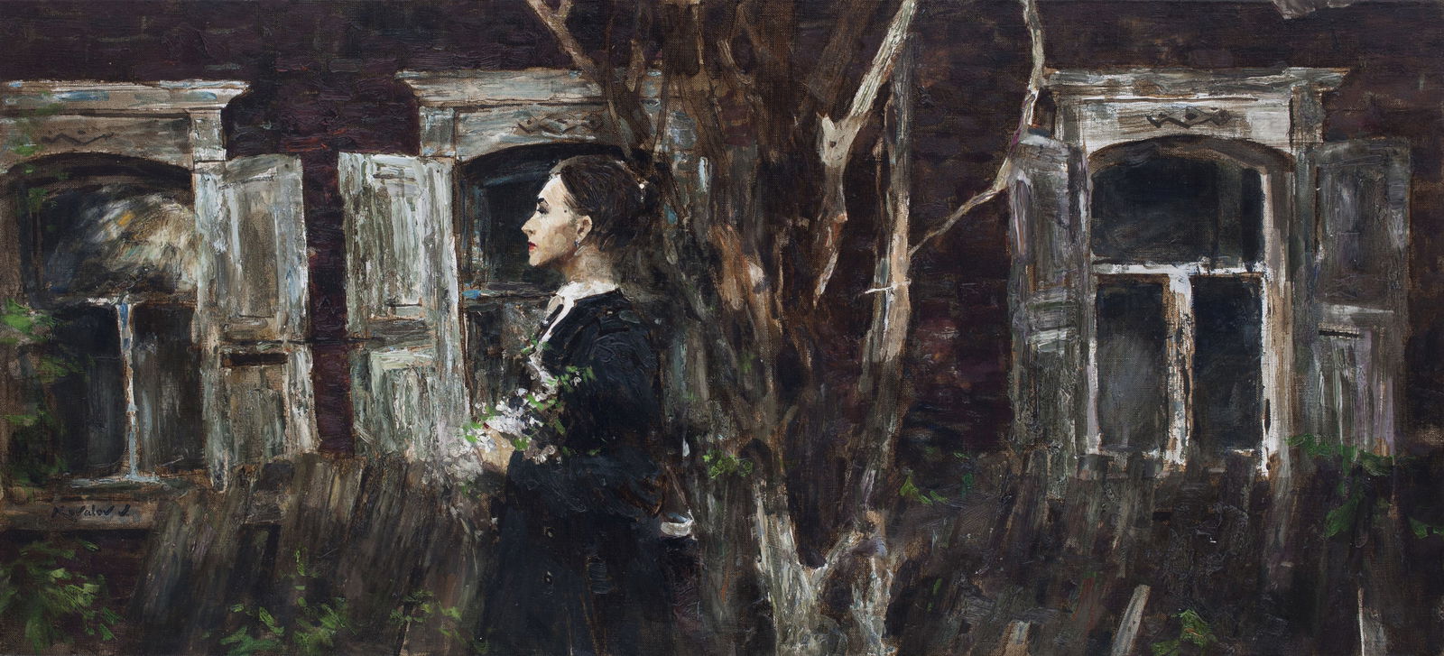 Oil painting The return Ukrainian Artist: Title: Oil painting The return Ukrainian Artist Description: 73KV Painter: Kovaliov V. Size: 50x110 cm/19.7x43.3 inches Components: oil, canvas Original painting from our collection ERA: 2018 Short