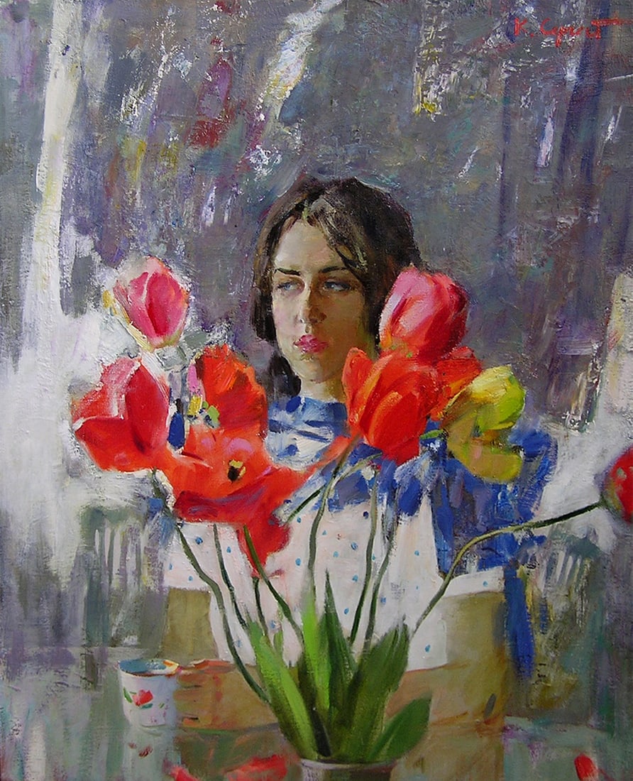 Oil painting Morning coffee Serg Kovalenko (1 of 10)