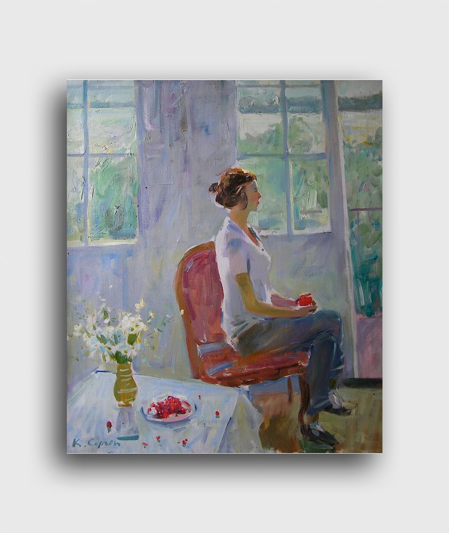 Oil painting On the porch Serg Kovalenko - 2