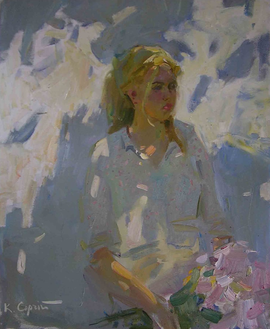 Oil painting Serg Kovalenko: Title: Oil painting Serg Kovalenko Description: 138SK Painter: Serg Kovalenko Size: 60x50cm/23.6x19.7 inches Components: oil, canvas Original painting CONDITION: exellent ERA: modernGraduated from the