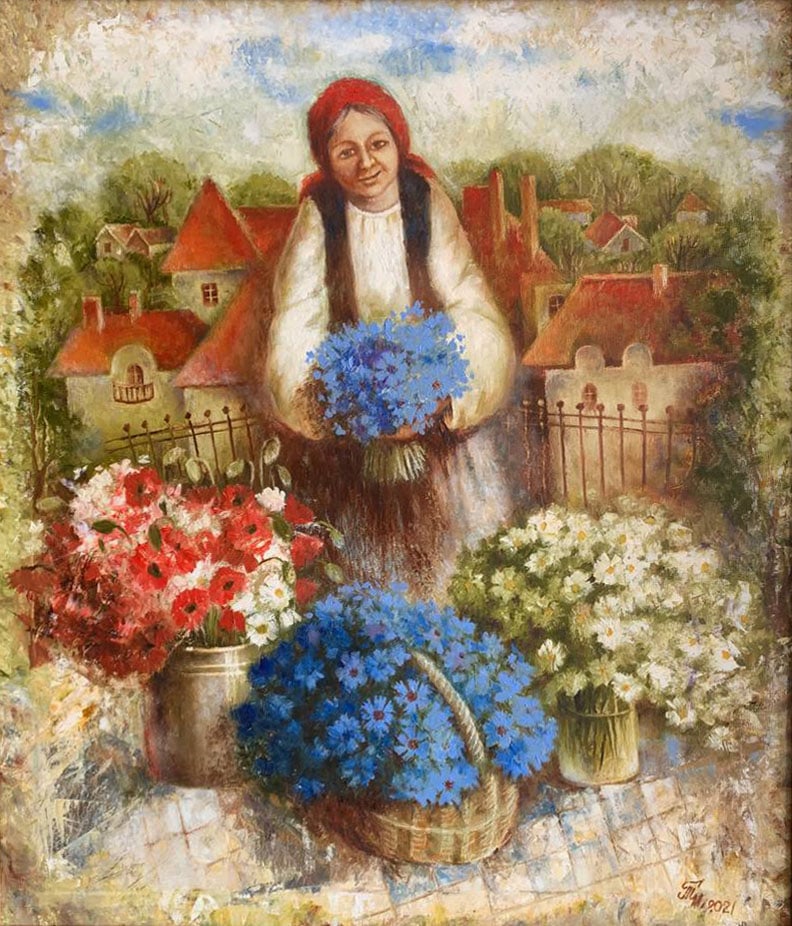 Oil painting buy flowers please Maria Mitrick (1 of 7)