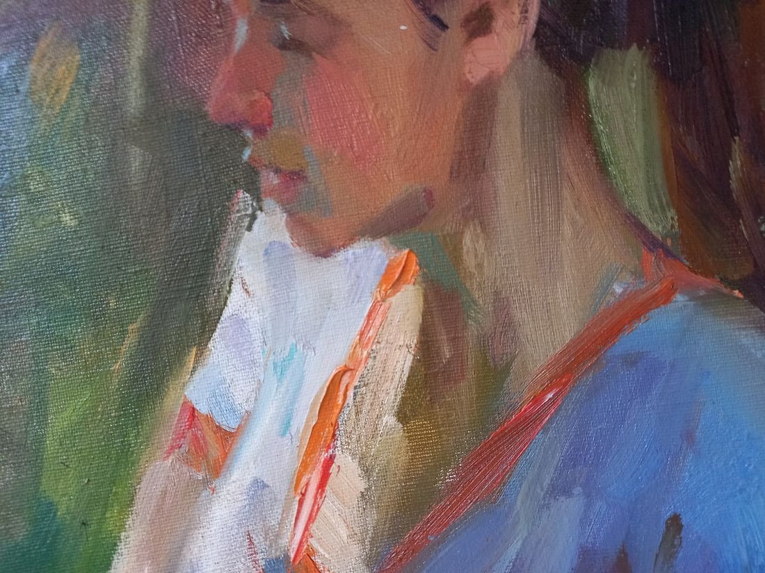 Oil painting Tanyusha dreamed Alex Ditriev - 5