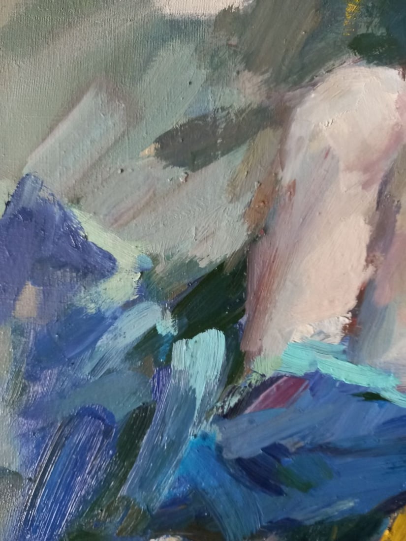 Oil painting Drinking coffee Alex Ditriev - 2