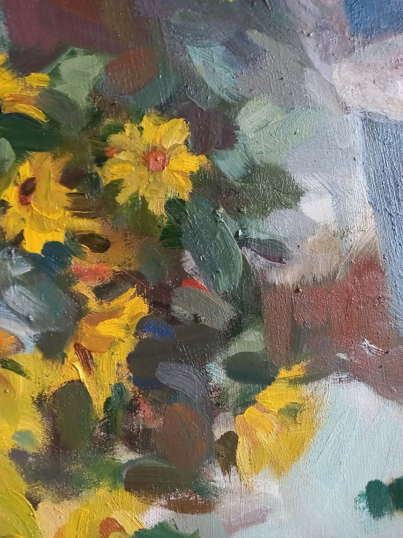 Oil painting Drinking coffee Alex Ditriev - 5