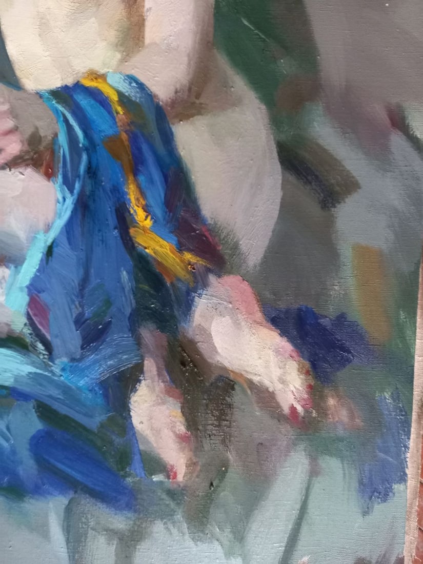 Oil painting Drinking coffee Alex Ditriev - 7