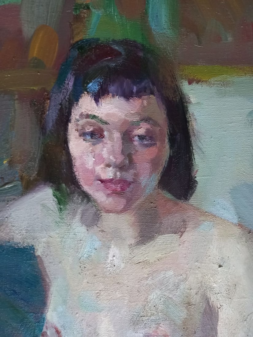 Oil painting Drinking coffee Alex Ditriev - 9