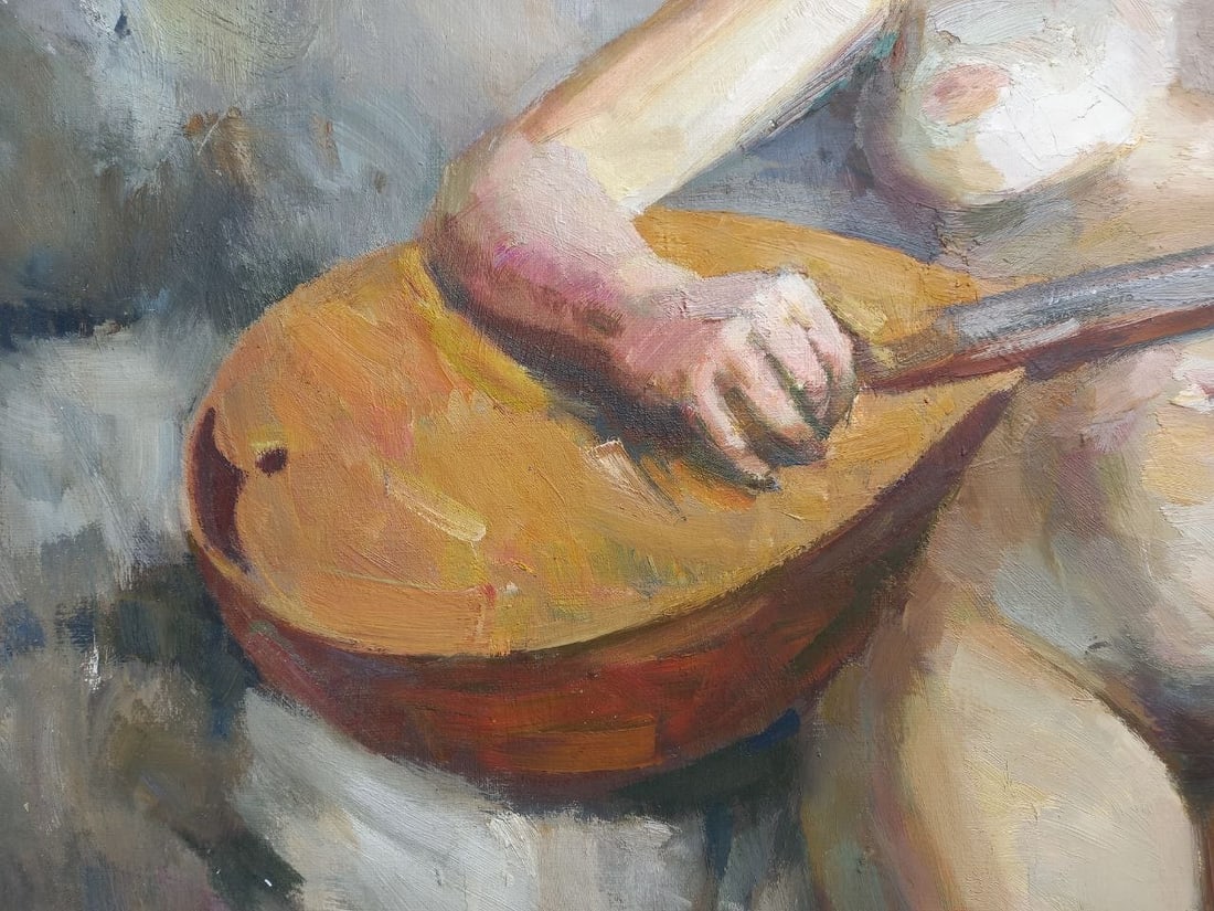 Oil painting Figure with domra Alex Ditriev - 4