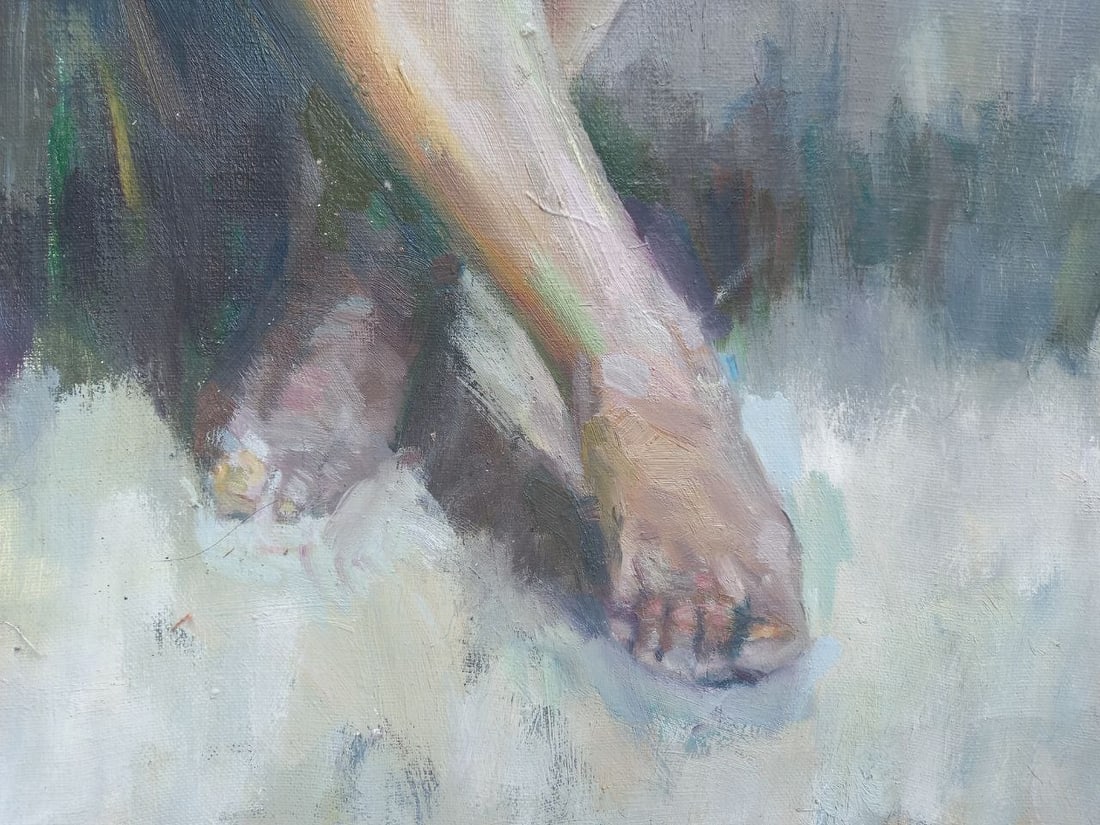 Oil painting Figure with domra Alex Ditriev - 8