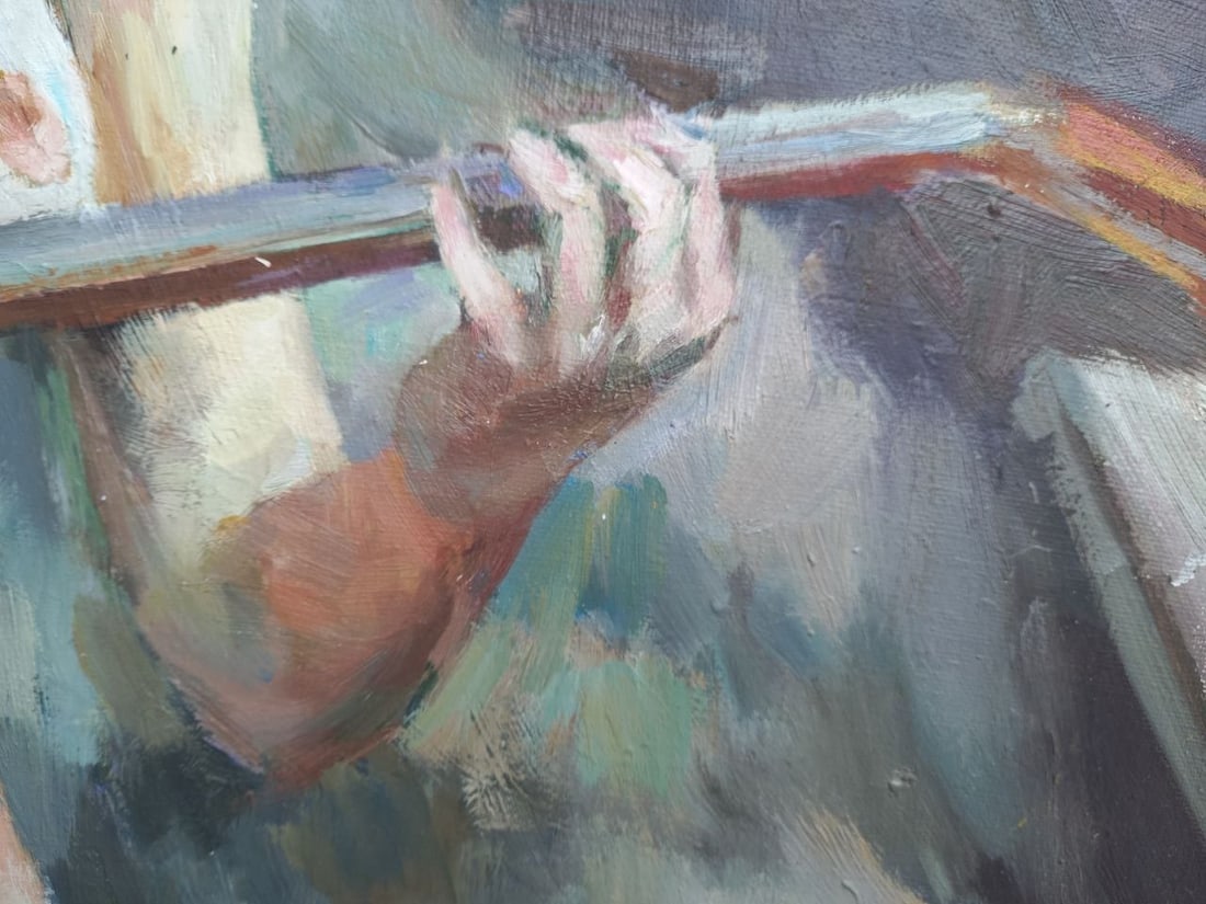 Oil painting Figure with domra Alex Ditriev - 9