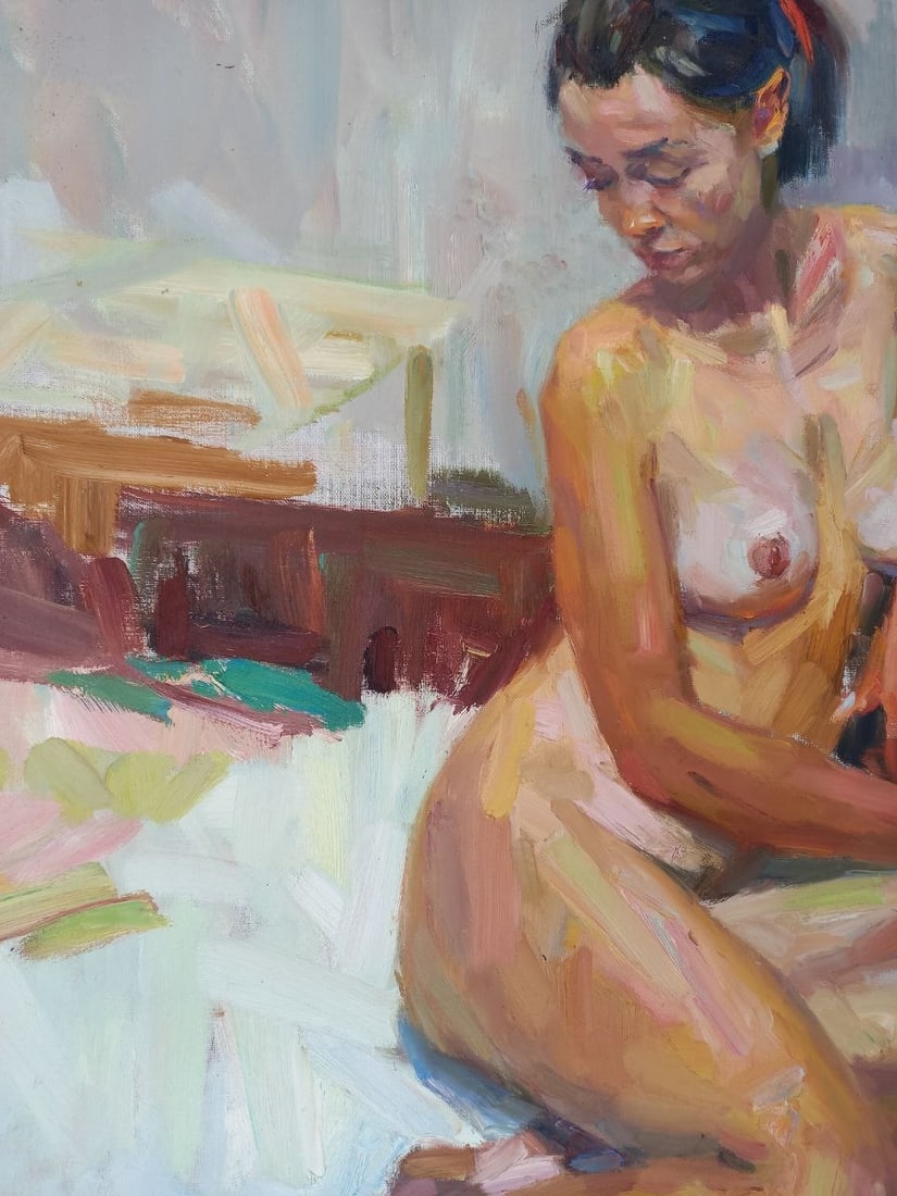 Oil painting By lamplight Alex Ditriev - 3