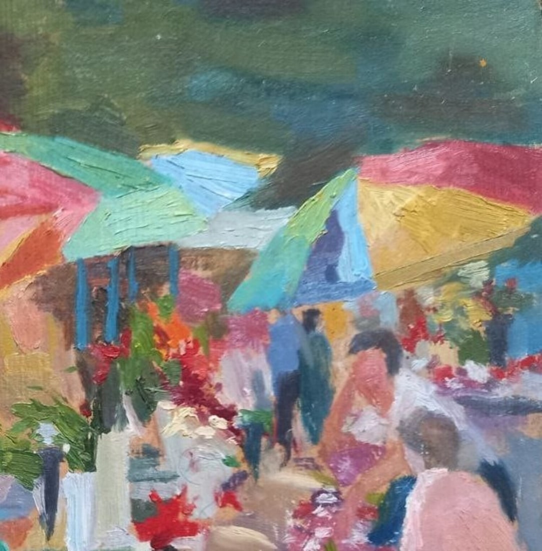 Oil painting Flower row Alex Ditriev - 2