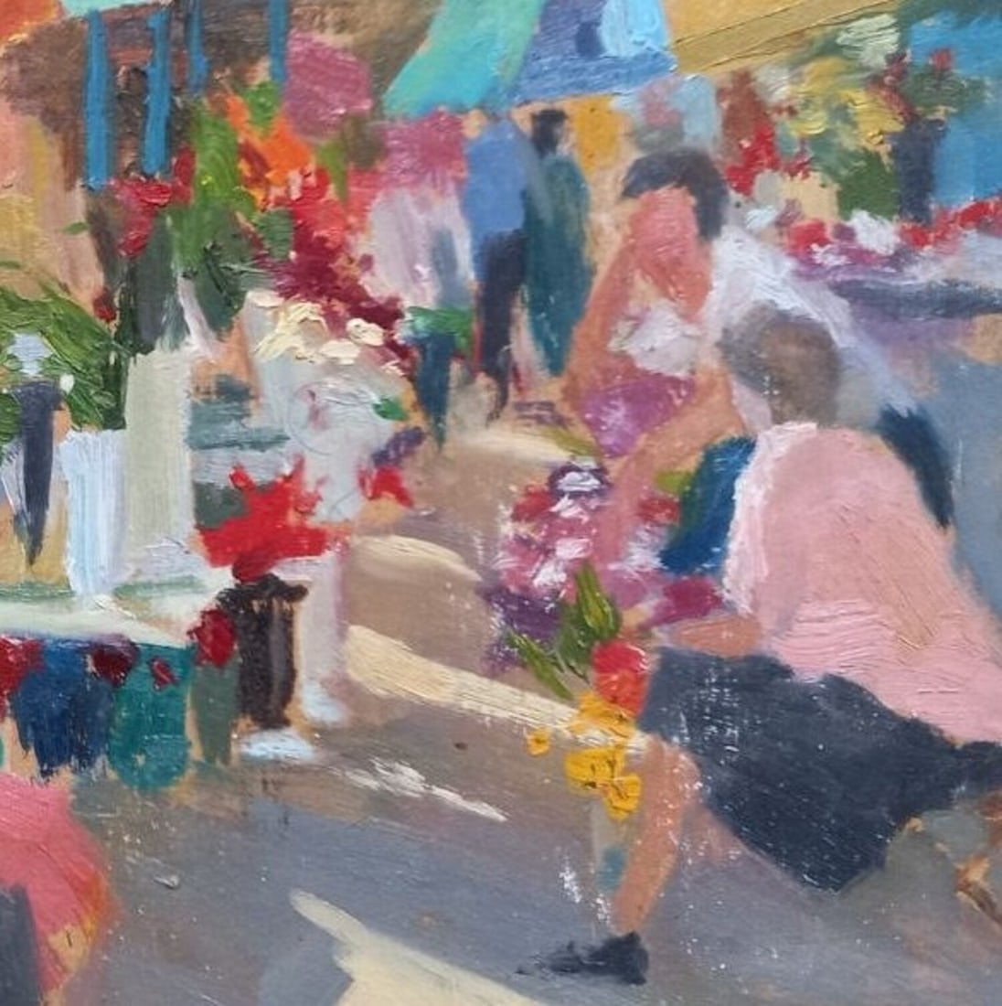 Oil painting Flower row Alex Ditriev - 3