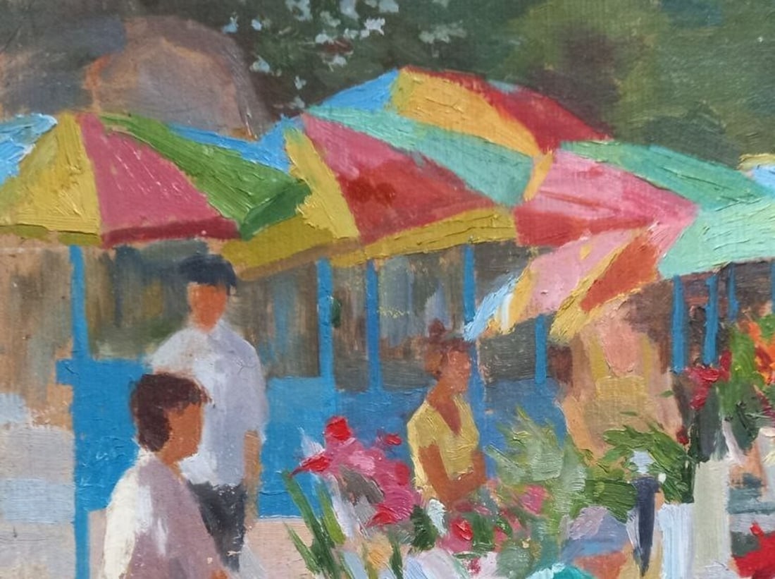 Oil painting Flower row Alex Ditriev - 5