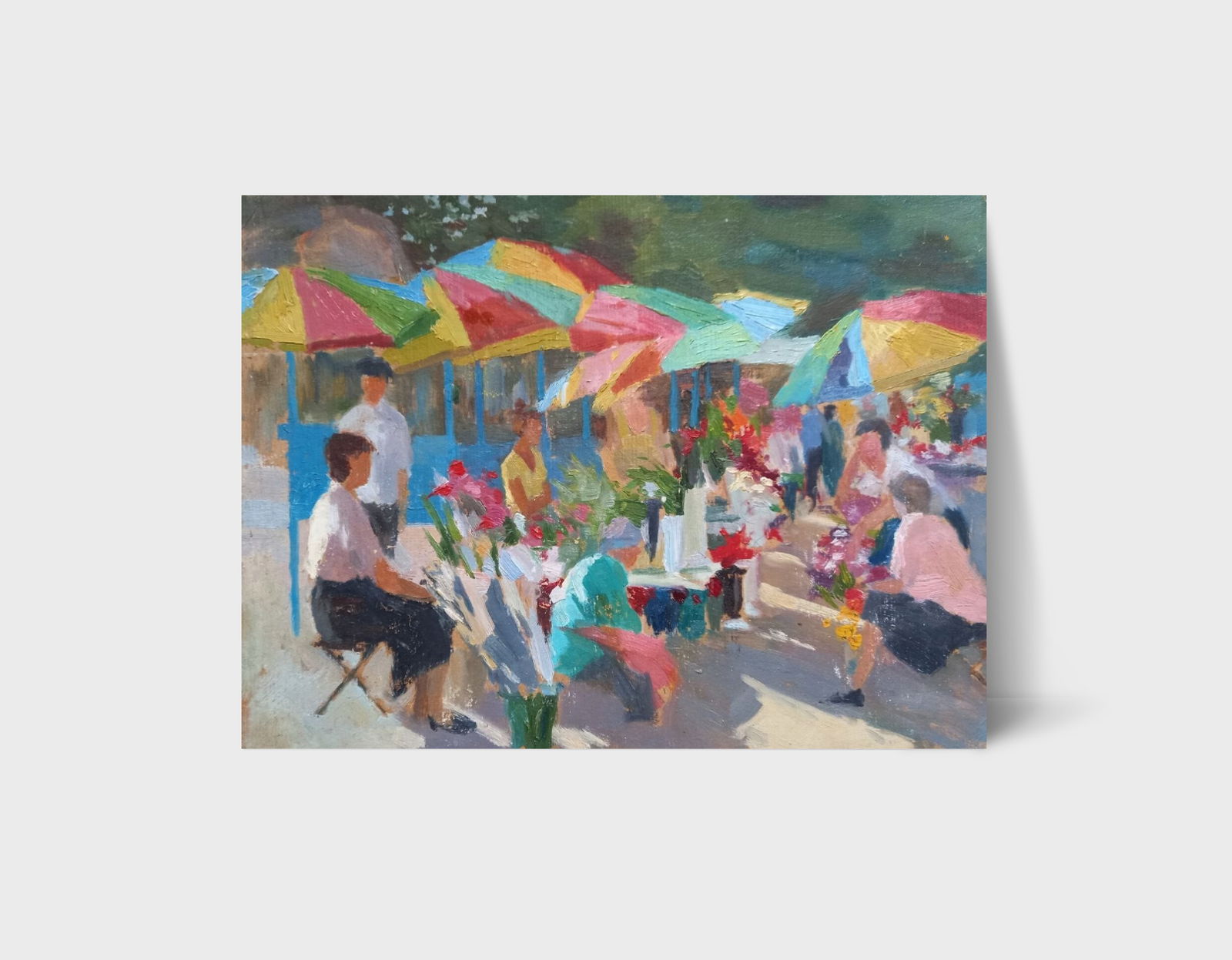 Oil painting Flower row Alex Ditriev - 6