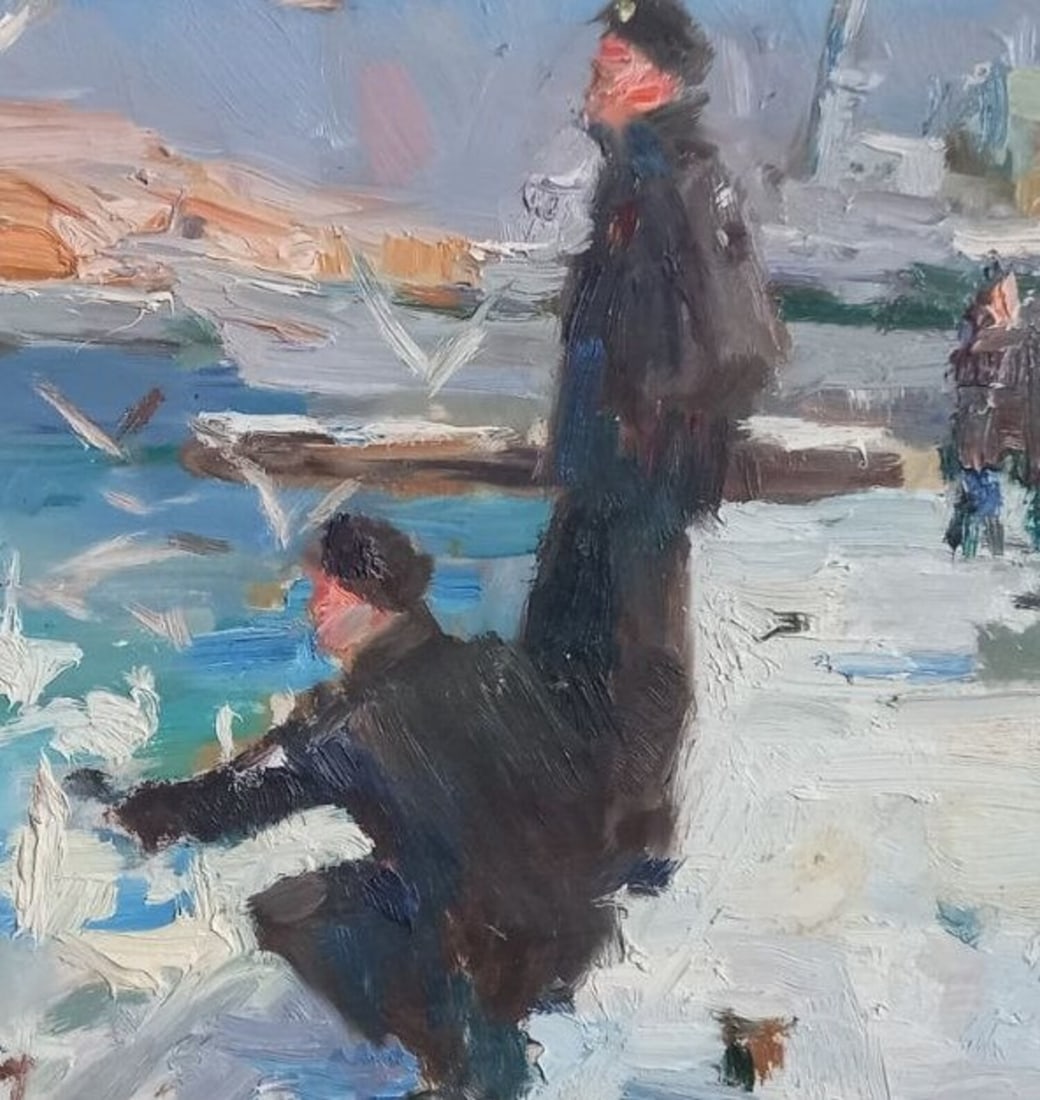 Oil painting On the pier Alex Ditriev - 3