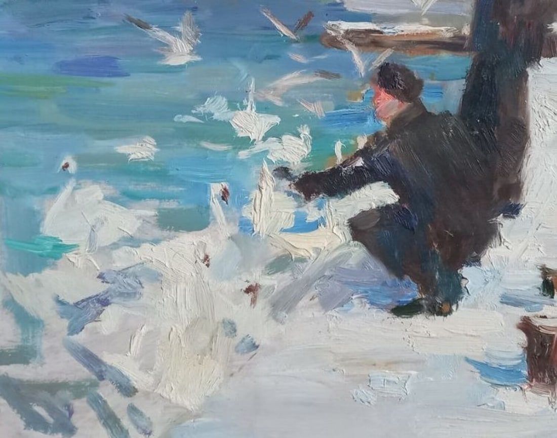 Oil painting On the pier Alex Ditriev - 4