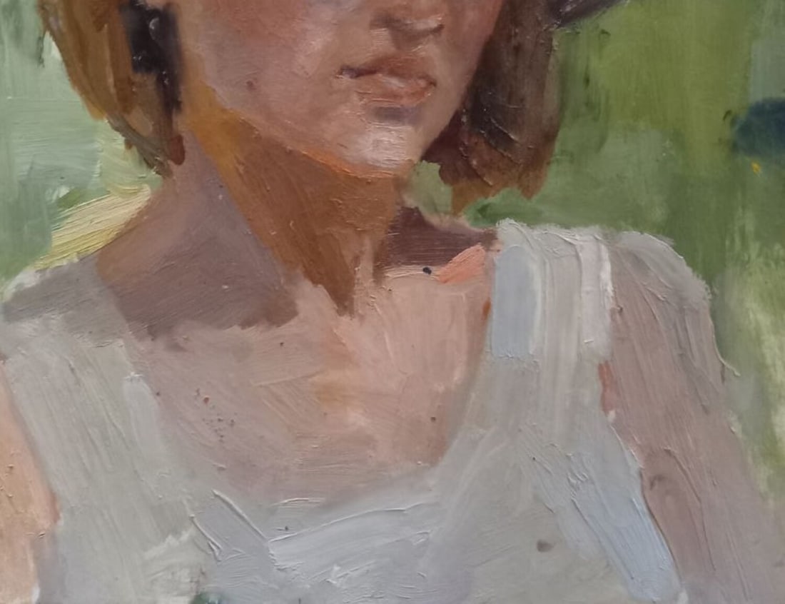 Oil painting Portrait en plein air Alex Ditriev - 4