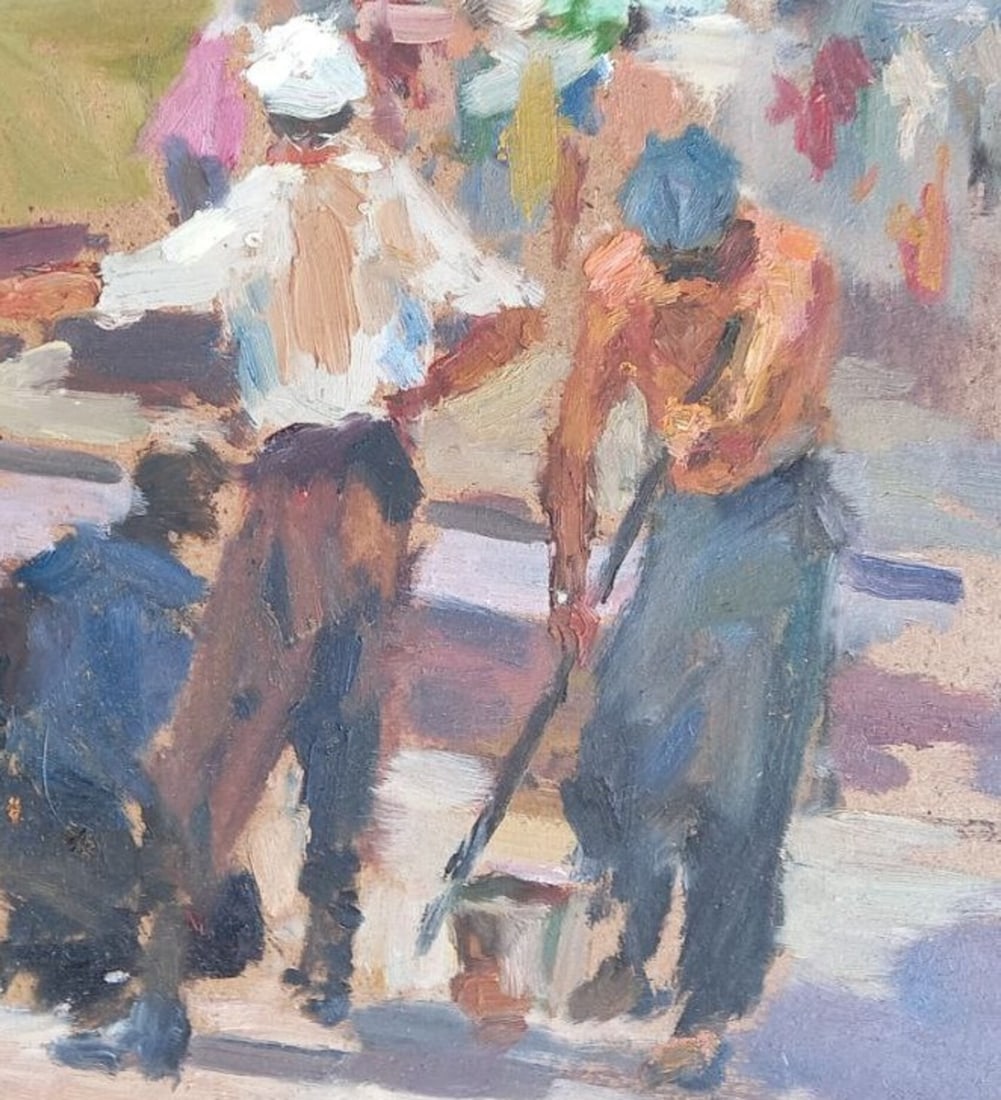 Oil painting Road repair Alex Ditriev - 3