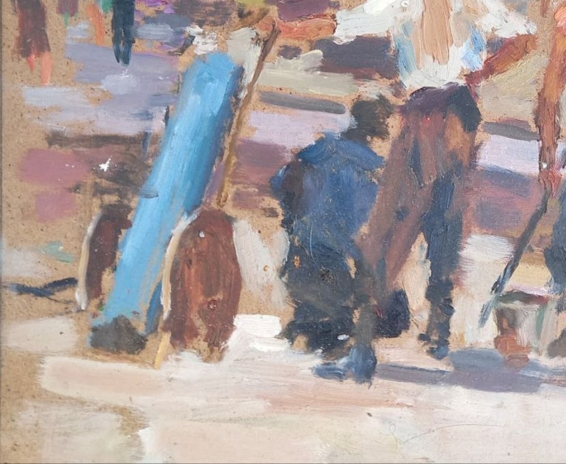 Oil painting Road repair Alex Ditriev - 4