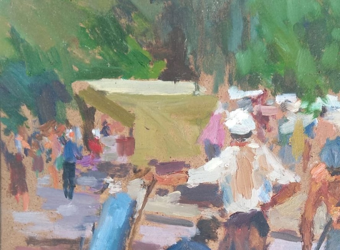 Oil painting Road repair Alex Ditriev - 5