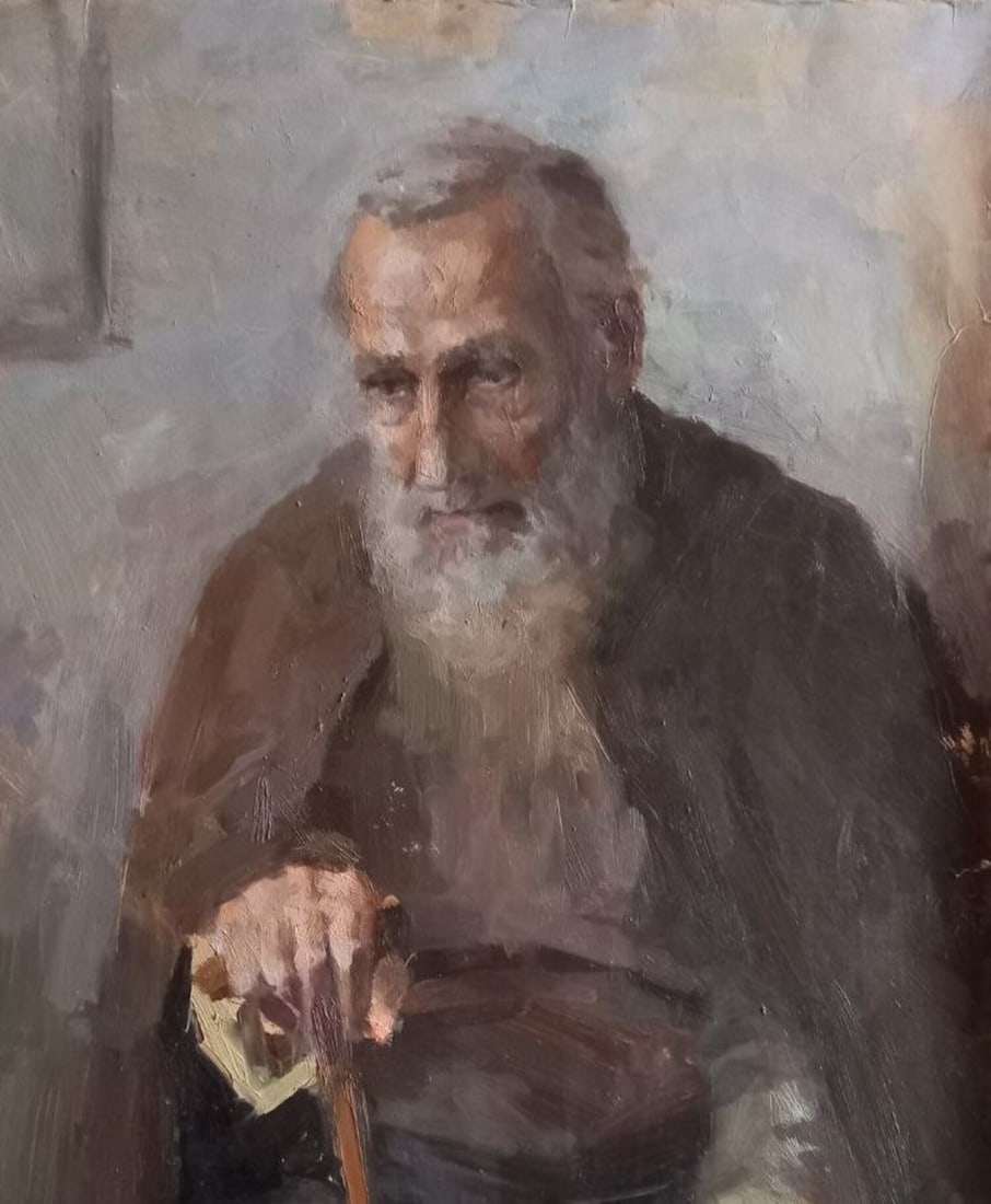 Oil painting Old man Alex Ditriev - 2