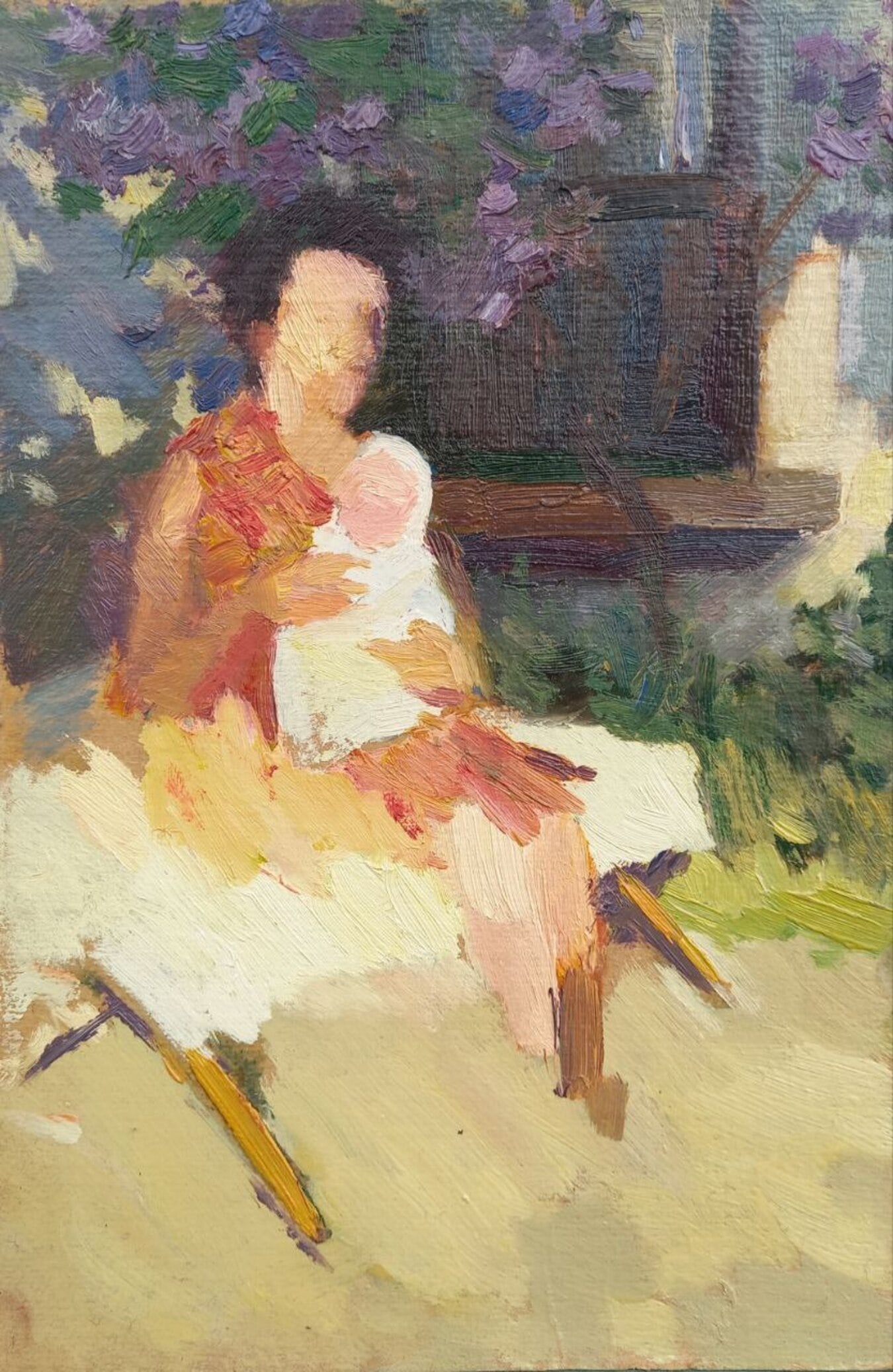 Oil painting Female portrait Alex Ditriev: Title: Oil painting Female portrait Alex Ditriev Description: 575AD Painter: Alex Ditriev Size:30x20 cm/ 11.81x7.87 inches Components: oil, cardboardOriginal painting from our collection ERA: Short in