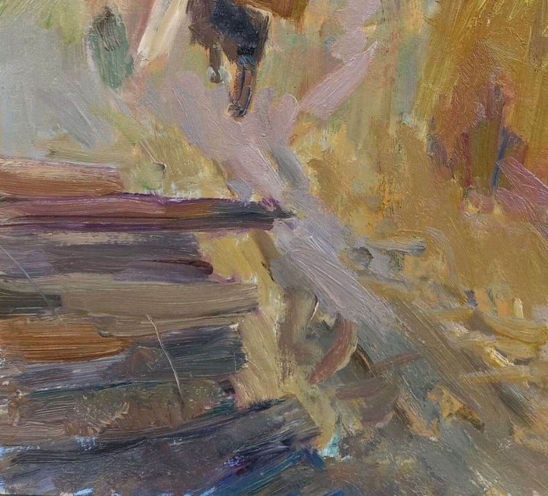 Oil painting Road through the field Alex Ditriev - 4