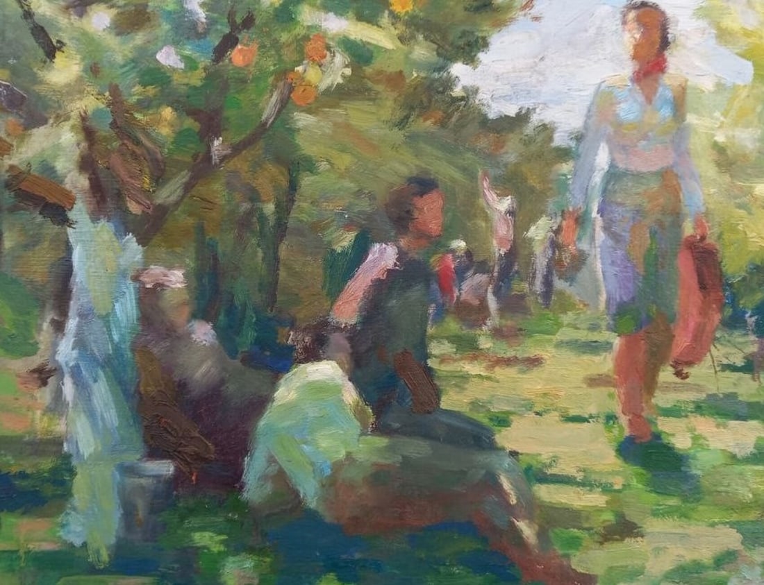 Oil painting In the garden Alex Ditriev - 3