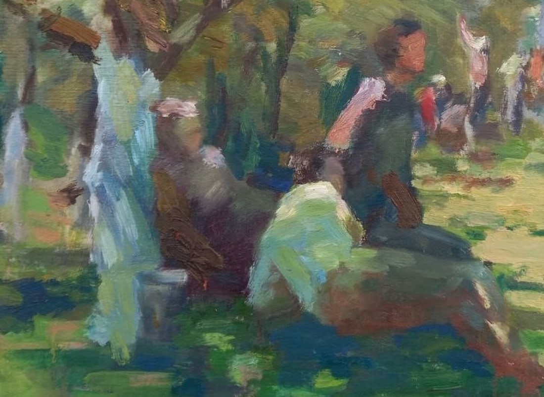 Oil painting In the garden Alex Ditriev - 4