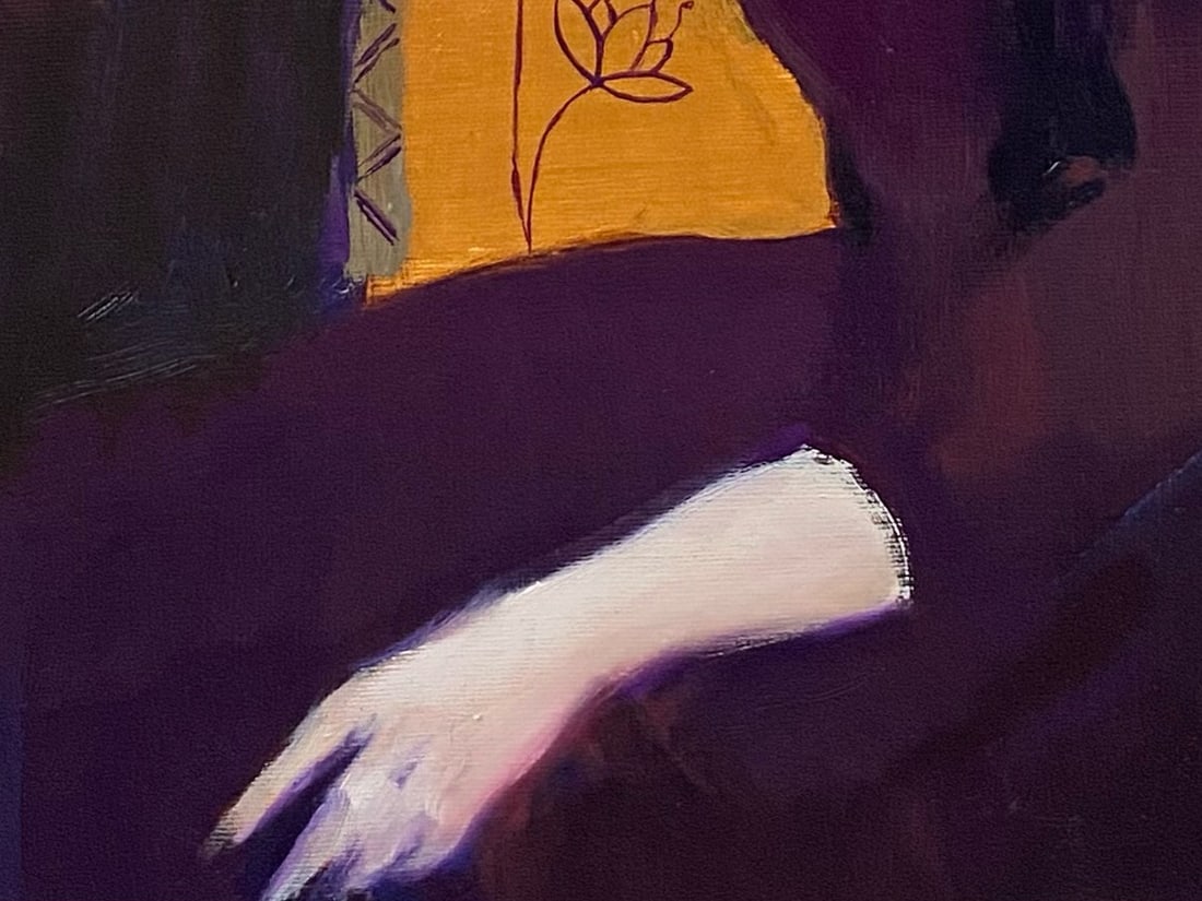 Oil painting Woman with bird Yulia D. - 7