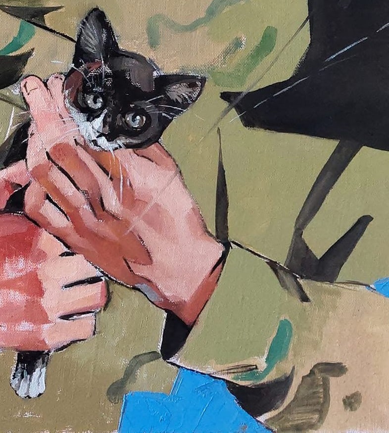 Oil painting kittens Katya F - 6